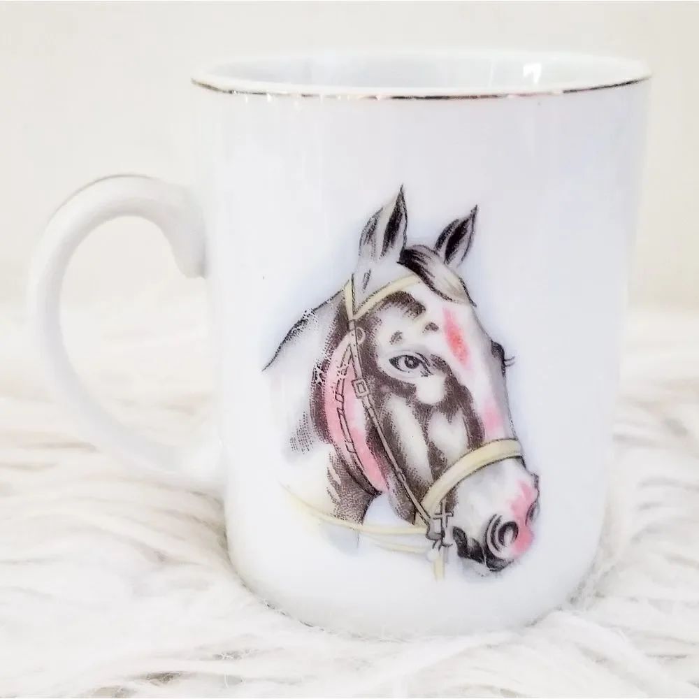 Vintage equestrian made in Japan horse mug